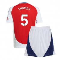 Camisa de Futebol Arsenal Thomas Partey #5 Equipamento Principal Infantil 2024-25 Manga Curta (+ Calças curtas)